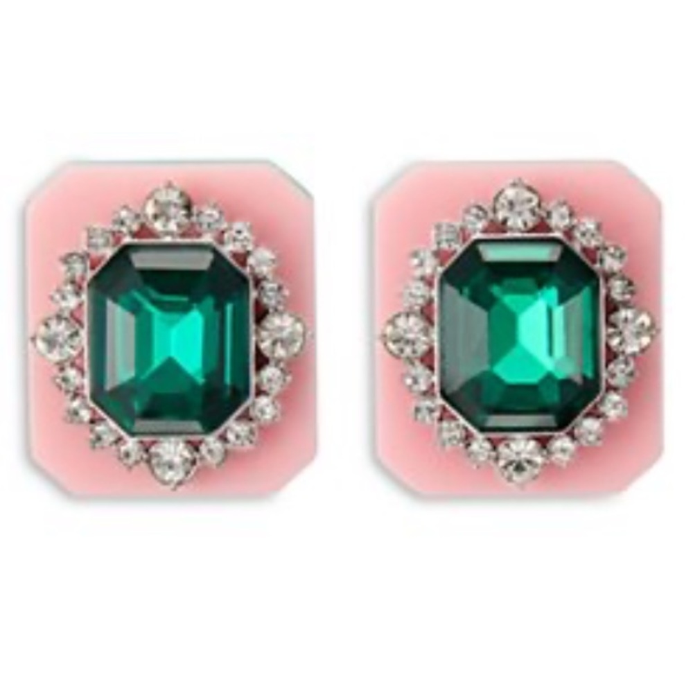 NWT Kurt Geiger London 🧙
Stone Gem Resin Statement Stud Earrings